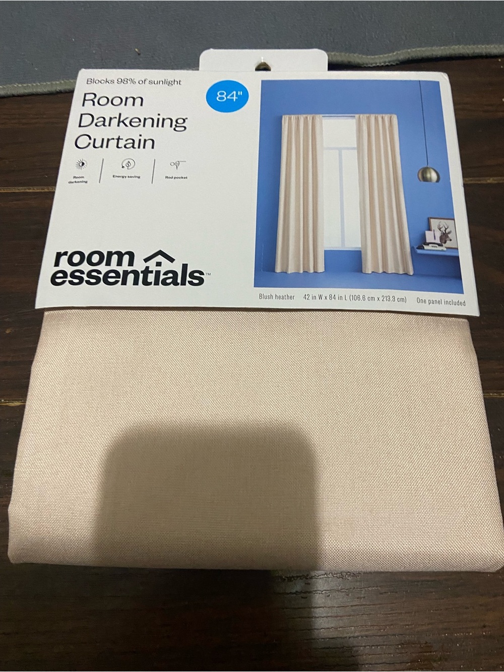 Room essentials room darkening curtains blush 42''W x 84''L